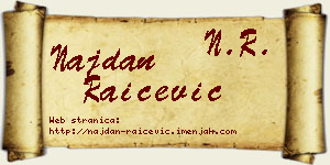 Najdan Raičević vizit kartica